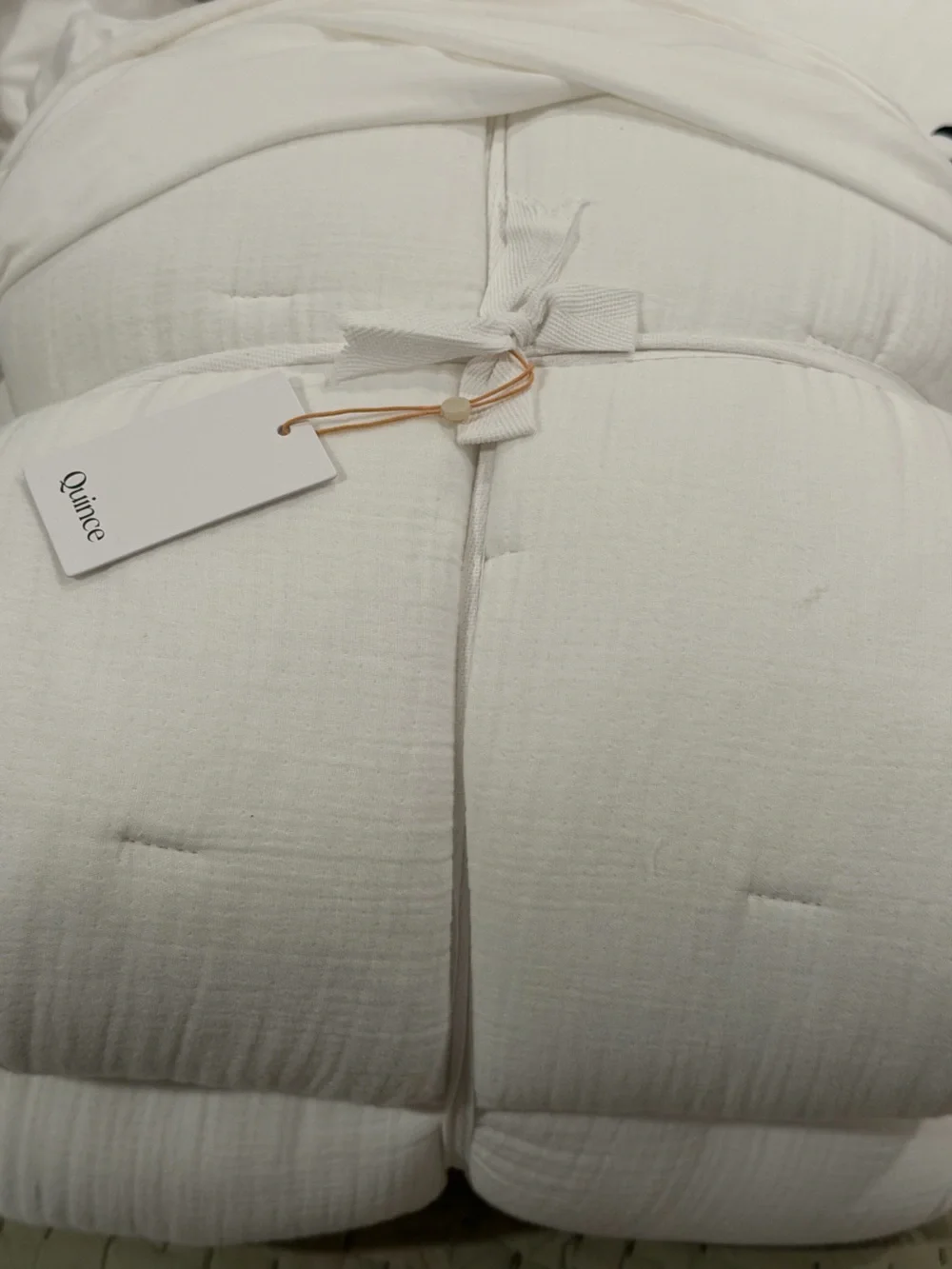 NWT Quince Organic Airy Gauze White Dream Quilt White Queen